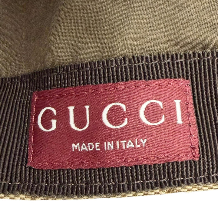未使用品□GUCCI YUKO HIGUCHI グッチ ヒグチユウコ 847862 ボー＆ボリス GGキャンバス レザー キャップ M/57cm イタリア製 正規品