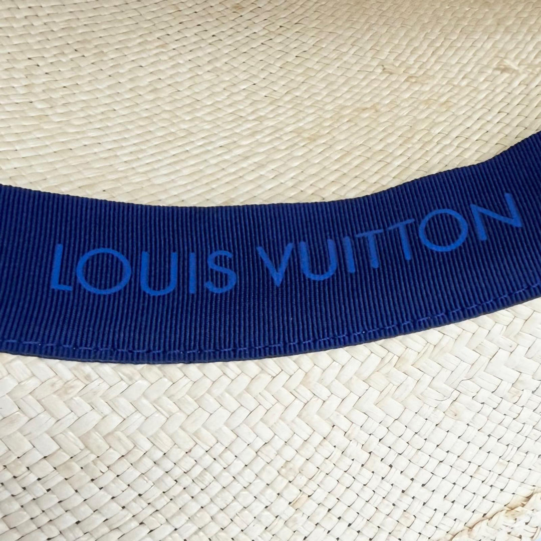 美品△LOUIS VUITTON ルイヴィトン M76762 モノグラム ウォーターカラー シャポー サマータイム ヤシ シルク バケットハット 58 正規品