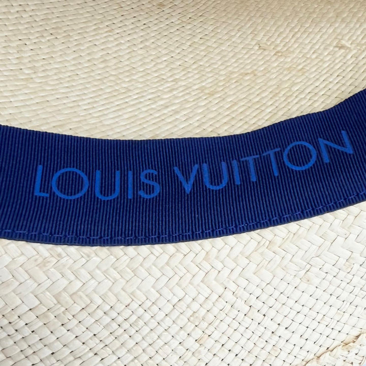 美品△LOUIS VUITTON ルイヴィトン M76762 モノグラム ウォーターカラー シャポー サマータイム ヤシ シルク バケットハット 58 正規品