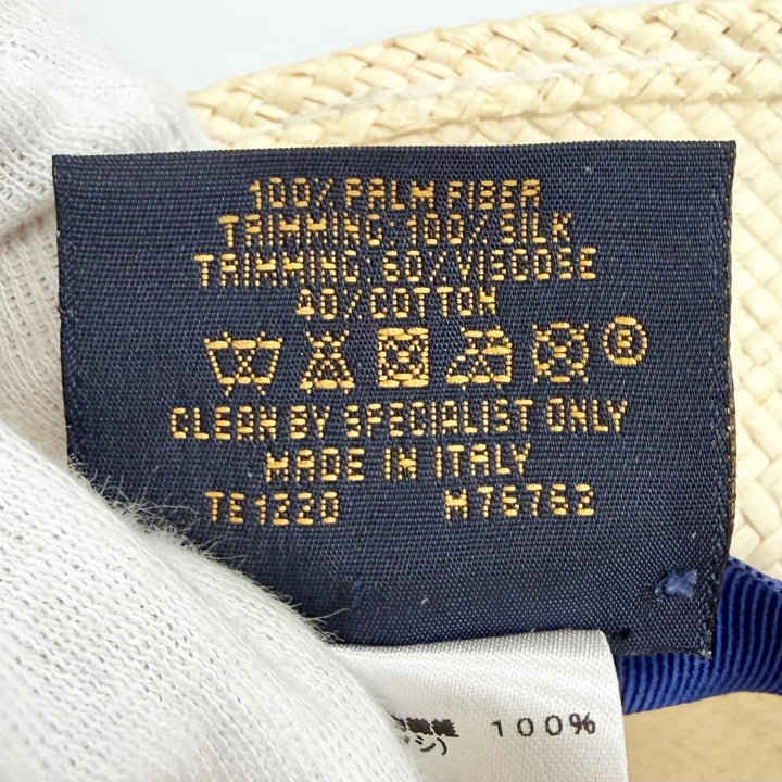 美品△LOUIS VUITTON ルイヴィトン M76762 モノグラム ウォーターカラー シャポー サマータイム ヤシ シルク バケットハット 58 正規品