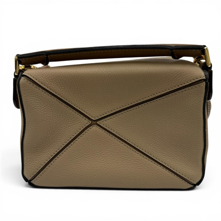 極美品☆LOEWE ロエベ A510U95X27 パズルミニ 2WAY カーフレザー ハンドバッグ ショルダーバッグ ベージュ スペイン製 保存袋付き