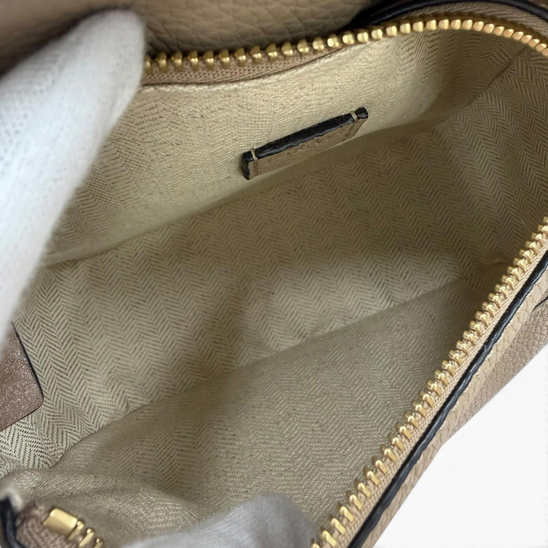 極美品☆LOEWE ロエベ A510U95X27 パズルミニ 2WAY カーフレザー ハンドバッグ ショルダーバッグ ベージュ スペイン製 保存袋付き