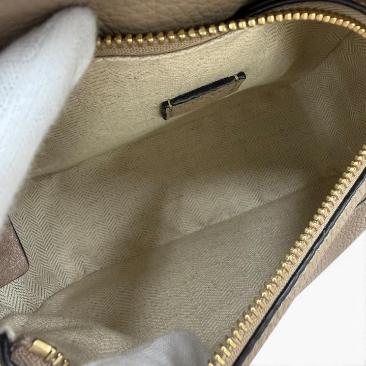 極美品☆LOEWE ロエベ A510U95X27 パズルミニ 2WAY カーフレザー ハンドバッグ ショルダーバッグ ベージュ スペイン製 保存袋付き