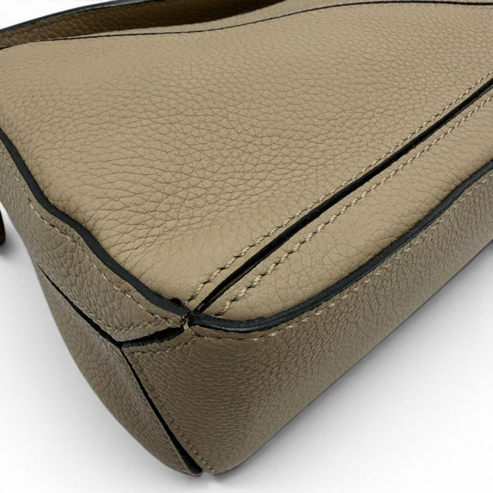 極美品☆LOEWE ロエベ A510U95X27 パズルミニ 2WAY カーフレザー ハンドバッグ ショルダーバッグ ベージュ スペイン製 保存袋付き