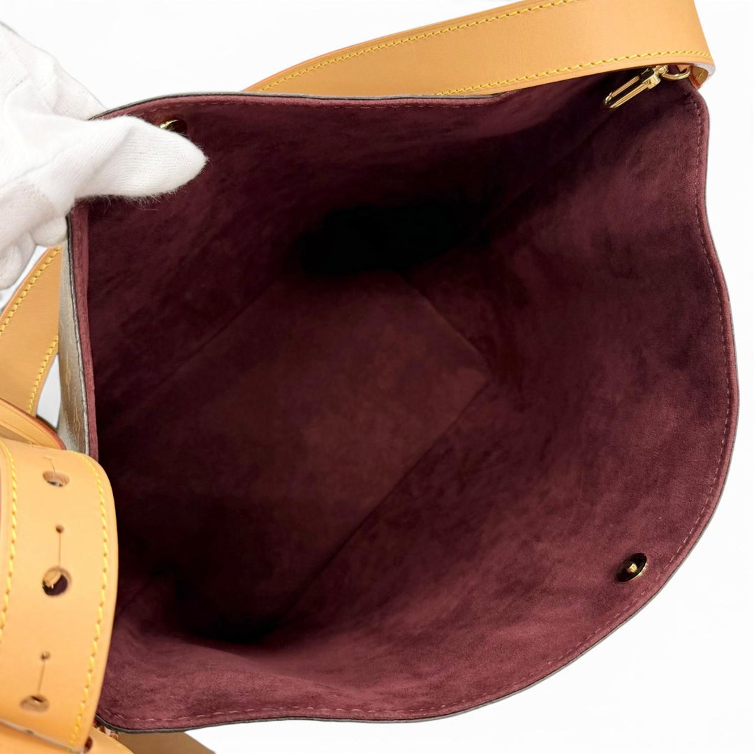 極美品△LOUIS VUITTON ルイヴィトン M12926 オール イン GM モノグラムキャンバス ポーチ付 バケットバッグ ショルダーバッグ ブラウン