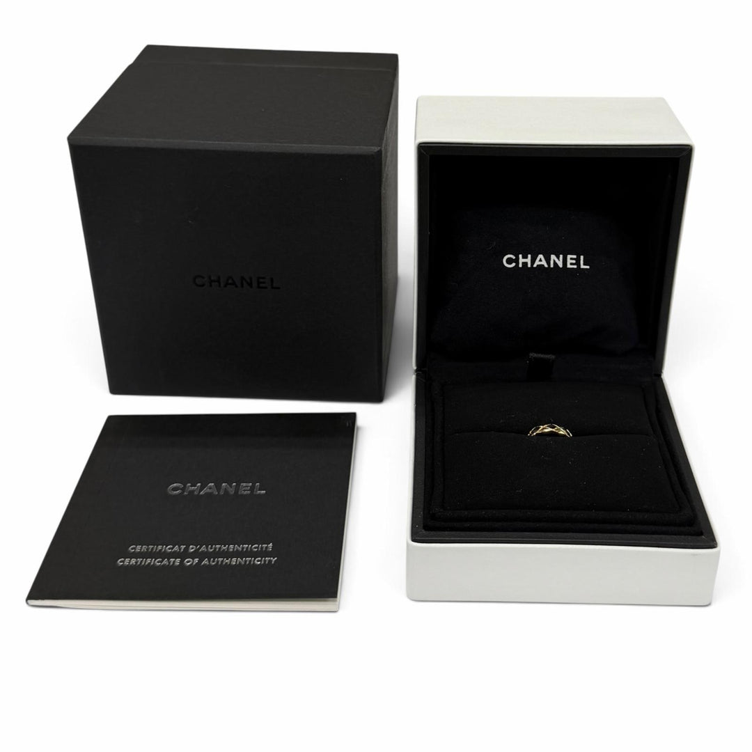 良品★CHANEL シャネル J12157 ココクラッシュ コレクション シングル イヤカフ AU750(YG) 2023年9月購入 キルティング 重量2.54g 箱付