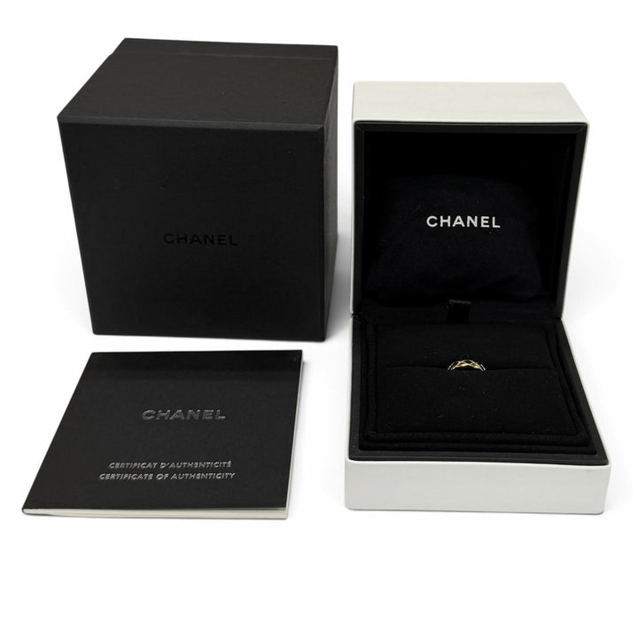良品★CHANEL シャネル J12157 ココクラッシュ コレクション シングル イヤカフ AU750(YG) 2023年9月購入 キルティング 重量2.54g 箱付