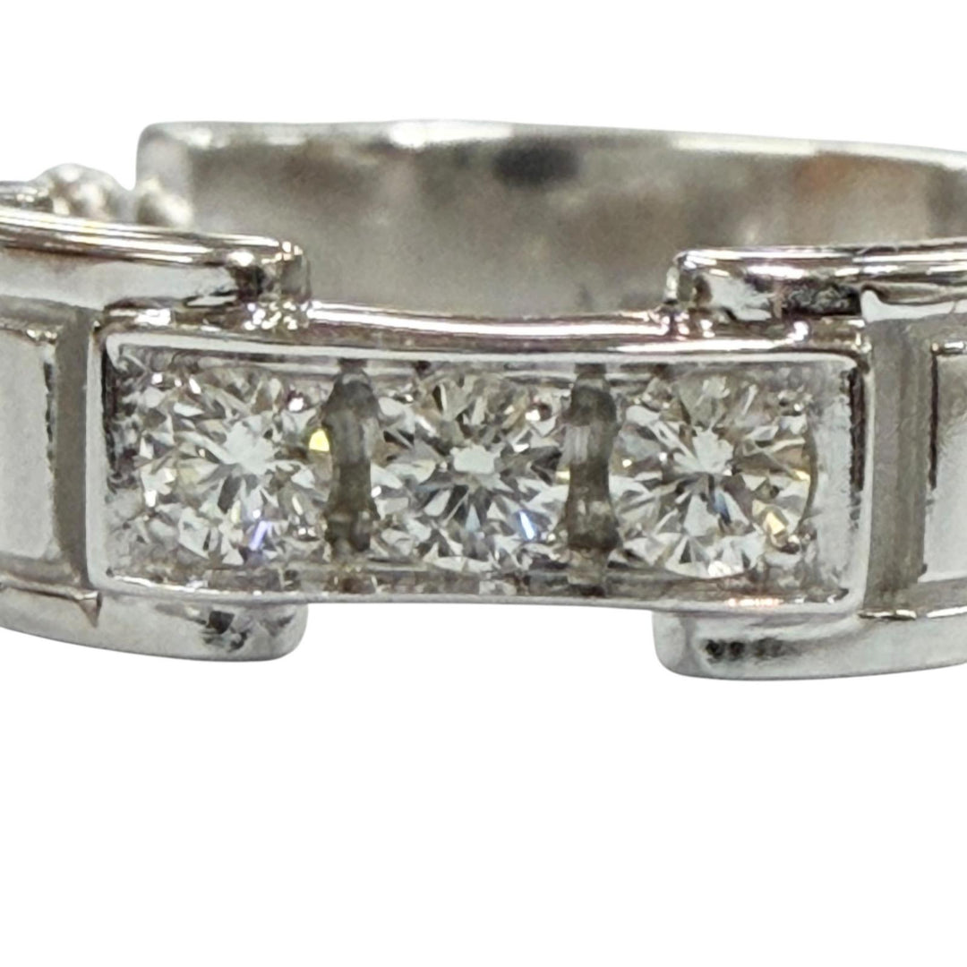 極美品▼TIFFANY&amp;Co. ティファニー 750(WG) ６Pダイヤモンド アトラス フープ ピアス 両耳用 シルバー イタリア製 重量5.83g レディース