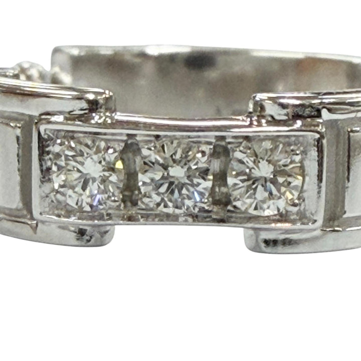 極美品▼TIFFANY&amp;Co. ティファニー 750(WG) ６Pダイヤモンド アトラス フープ ピアス 両耳用 シルバー イタリア製 重量5.83g レディース