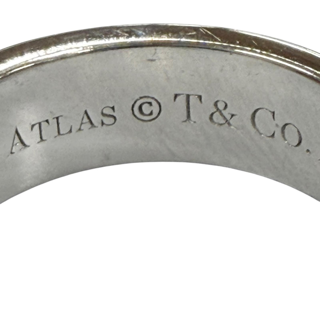 極美品▼TIFFANY&amp;Co. ティファニー 750(WG) ６Pダイヤモンド アトラス フープ ピアス 両耳用 シルバー イタリア製 重量5.83g レディース