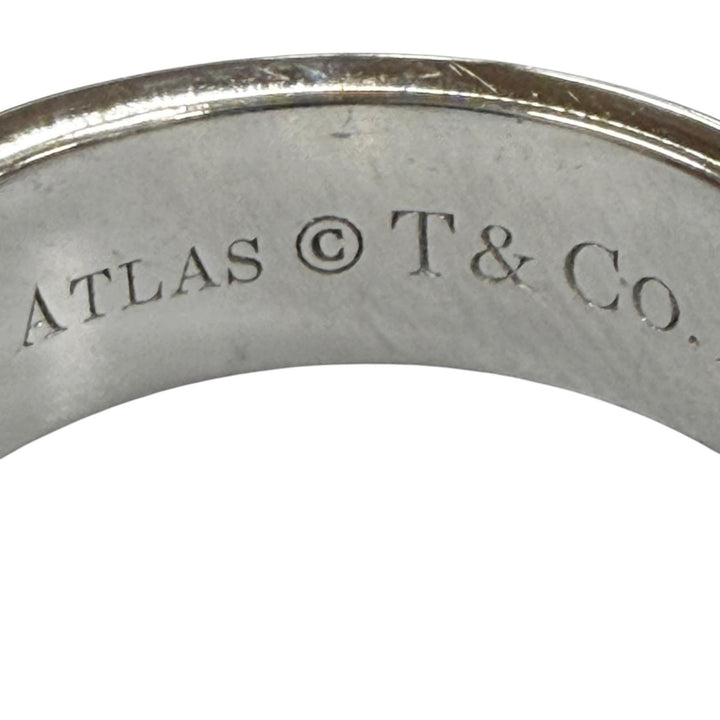 極美品▼TIFFANY&amp;Co. ティファニー 750(WG) ６Pダイヤモンド アトラス フープ ピアス 両耳用 シルバー イタリア製 重量5.83g レディース