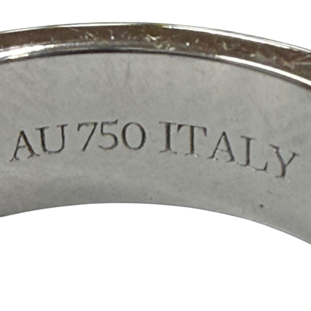極美品▼TIFFANY&amp;Co. ティファニー 750(WG) ６Pダイヤモンド アトラス フープ ピアス 両耳用 シルバー イタリア製 重量5.83g レディース