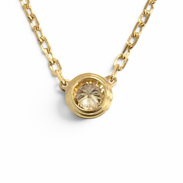 極美品△Cartier カルティエ 543GRZ ダムール SM ダイヤモンド ネックレス 750(YG) 26年4月購入 イエローゴールド 重量2.8g 箱付き