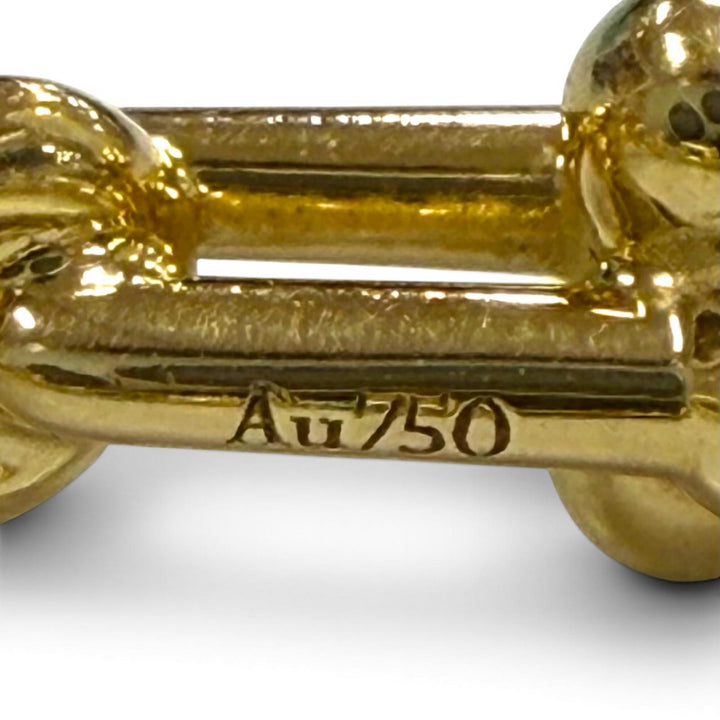 美品▼TIFFANY&amp;Co. ティファニー ハードウェア マイクロリンク AU750 2024年6月購入 リング 指輪 イエローゴールド 15 JP15号 重量5.7g