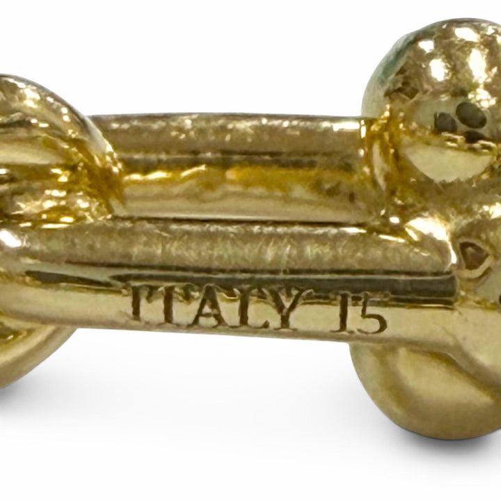 美品▼TIFFANY&amp;Co. ティファニー ハードウェア マイクロリンク AU750 2024年6月購入 リング 指輪 イエローゴールド 15 JP15号 重量5.7g