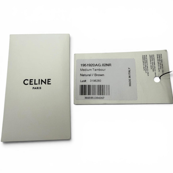未使用品☆CELINE セリーヌ 195192DAG.02NR タンブール ラフィア ミディアム トリオンフ ショルダーバッグ ナチュラル ブラウン 保存袋付
