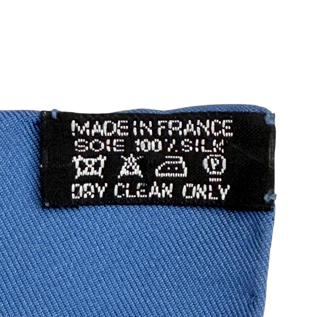 極美品△HERMES エルメス LA TREVE DE L EAU 水の休戦 カレ90 シルク100% 激レア スカーフ ブルー系 マルチカラー フランス製 箱付き