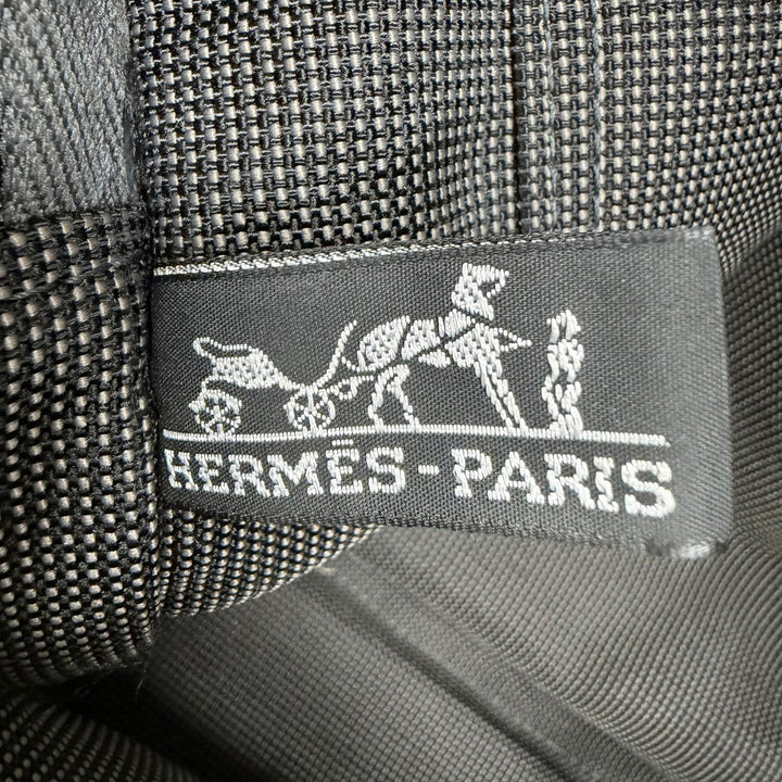 極美品☆HERMES エルメス エールライン MM シルバー金具 セリエ金具 カデナ・鍵付 キャンバス ハンド・トートバッグ グレー フランス製