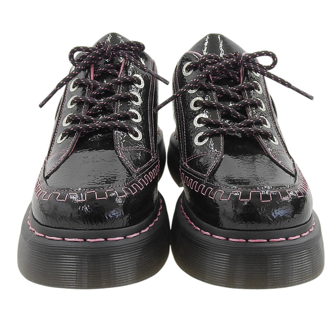 未使用品▲Dr.Martens ドクターマーチン 42112001 BUZZ 5ホール シューズ パテントレザー ブラック ピンク UK4 レディース 箱付き