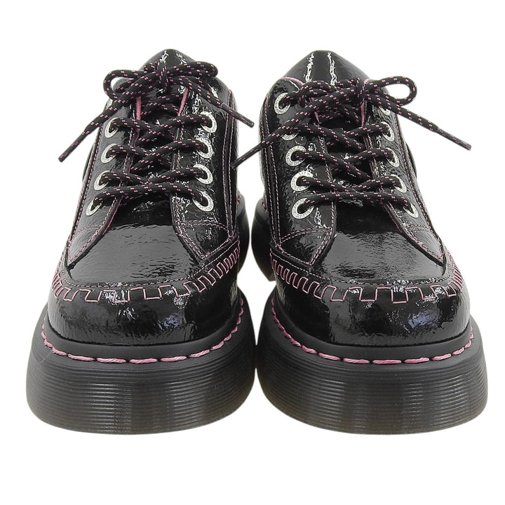 未使用品▲Dr.Martens ドクターマーチン 42112001 BUZZ 5ホール シューズ パテントレザー ブラック ピンク UK4 レディース 箱付き