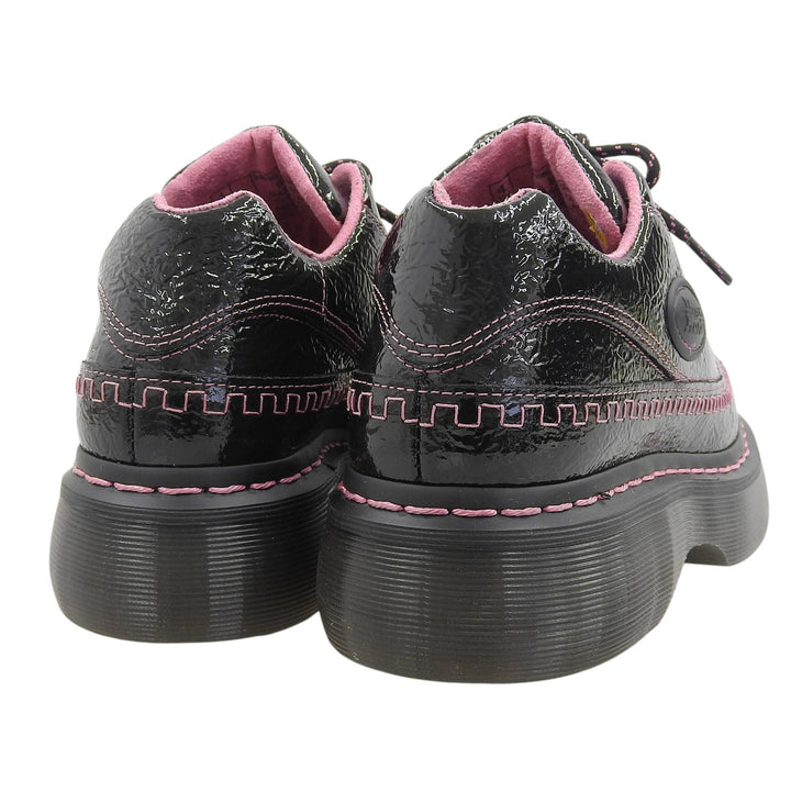 未使用品▲Dr.Martens ドクターマーチン 42112001 BUZZ 5ホール シューズ パテントレザー ブラック ピンク UK4 レディース 箱付き