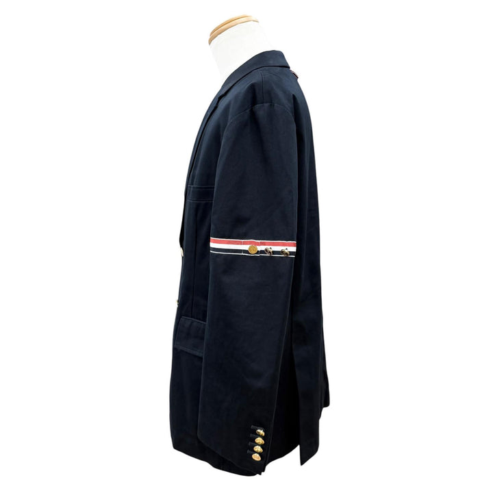 美品▼トムブラウン 24SS MJU527A コットンツイル グログラン アームバンド アンコンストラクテッド クラシックスポーツ ジャケット 4