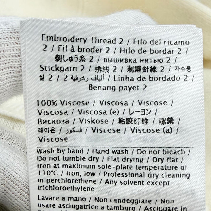極美品△VALENTINO ヴァレンティノ UB3KC15N5ML ウール コットン カシミヤ ロゴ刺繍 クロップド フーディーパーカー アイボリー M 正規品