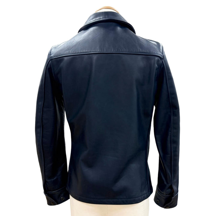 美品▼schott ショット 7143 BEAUTY&amp;YOUTH UNITED ARROWS 別注 牛革 レザー ライダースジャケット ネイビー 36 USA製 正規品 メンズ