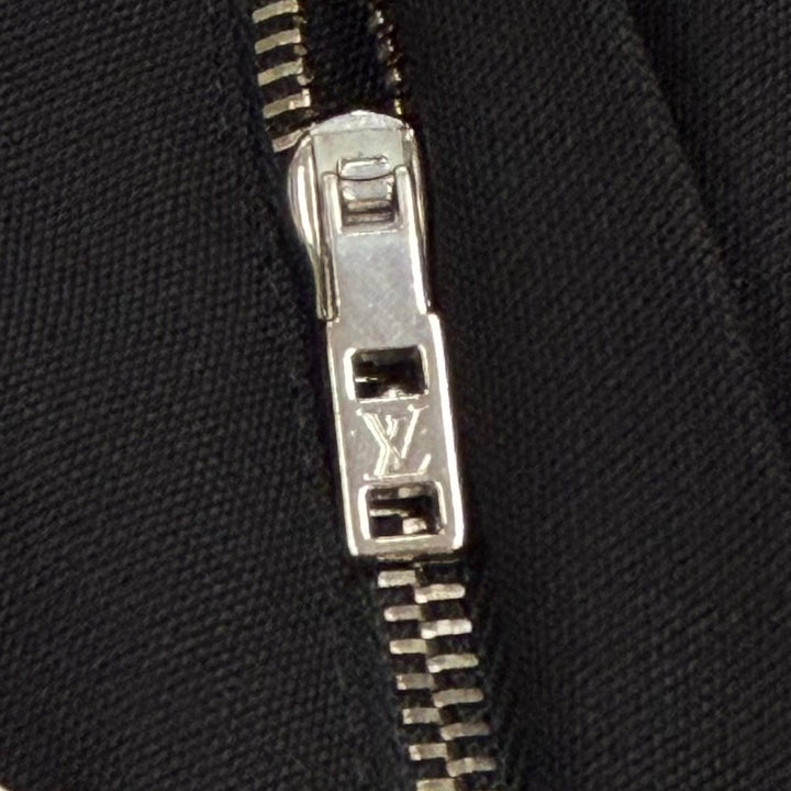 未使用品▼LOUIS VUITTON ルイヴィトン ウール混 ハーフパンツ ショートパンツ ブラック シルバー金具 48 イタリア製 正規品 メンズ