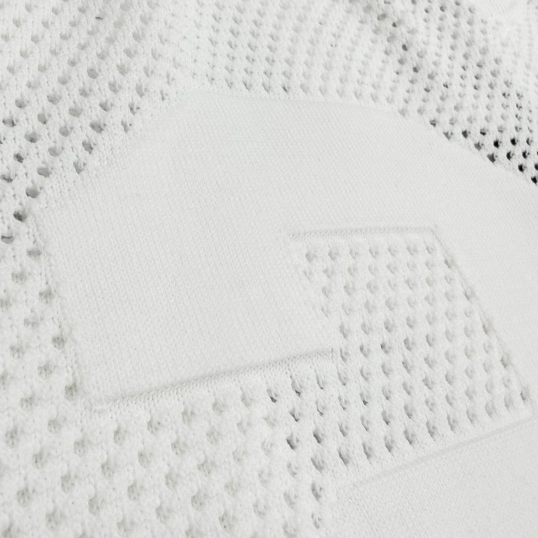 未使用品▼AMIRI アミリ SRAMKNCW1040SMREGY0 Tiger Mesh Graphic Crewneck Sweatshirt コットン ニット ホワイト S 伊製 正規品 メンズ