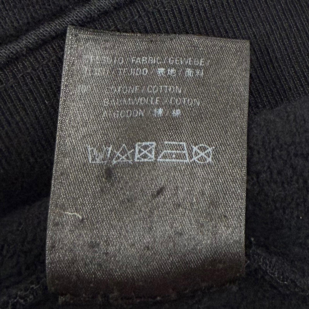 美品▼BALENCIAGA バレンシアガ 600583 コットン100% WFPロゴ フーディー 裏起毛 プルオーバー パーカー ブラック M 正規品 メンズ