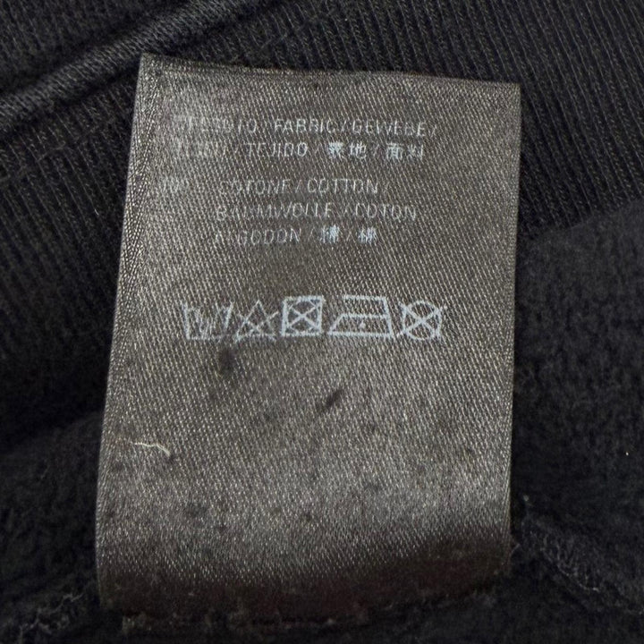 美品▼BALENCIAGA バレンシアガ 600583 コットン100% WFPロゴ フーディー 裏起毛 プルオーバー パーカー ブラック M 正規品 メンズ