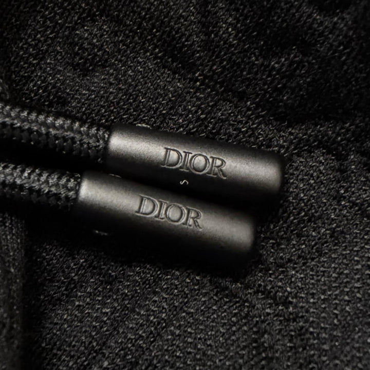 極美品□DIOR ディオール オム 513J626A0978 オブリーク ロゴ総柄 プルオーバー フーディー パーカー ブラック XL イタリア製 正規品