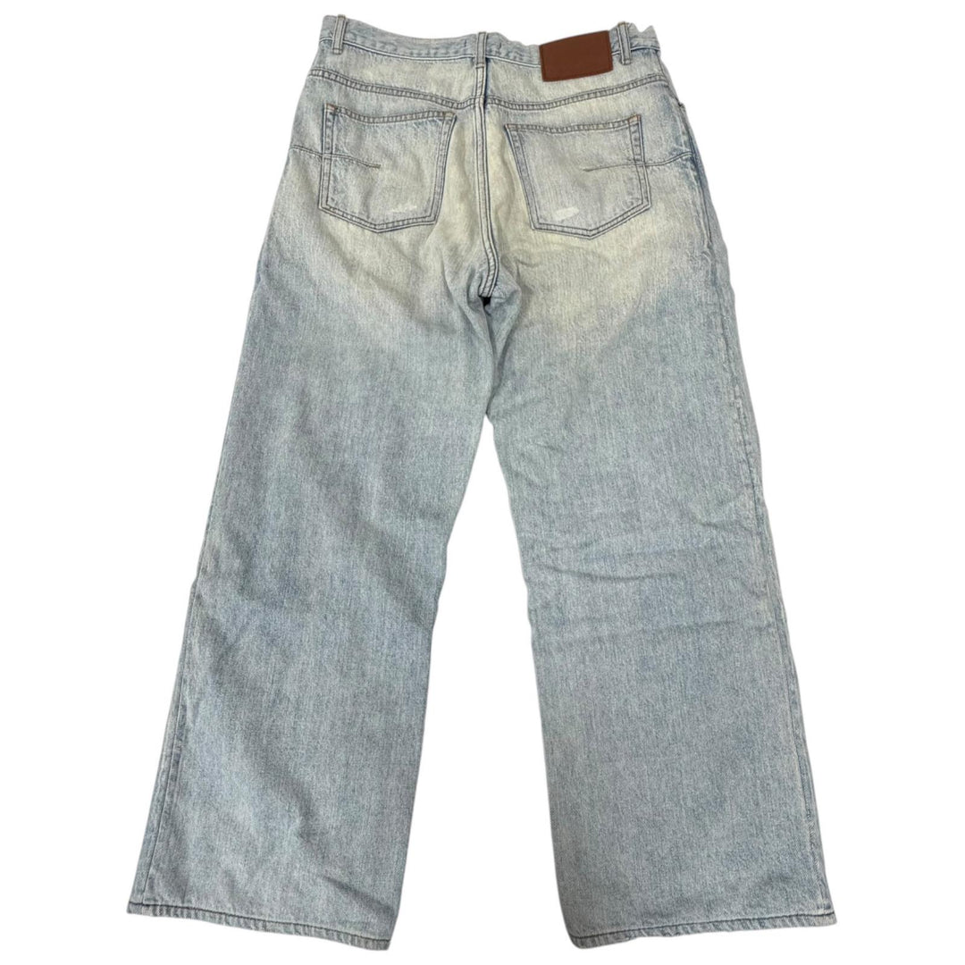 美品□DIOR ディオール オム 25SS 513D029A3002 ダメージ加工 ヘリテージ ボタンフライ デニムパンツ ライトブルー 28 日本製 正規品