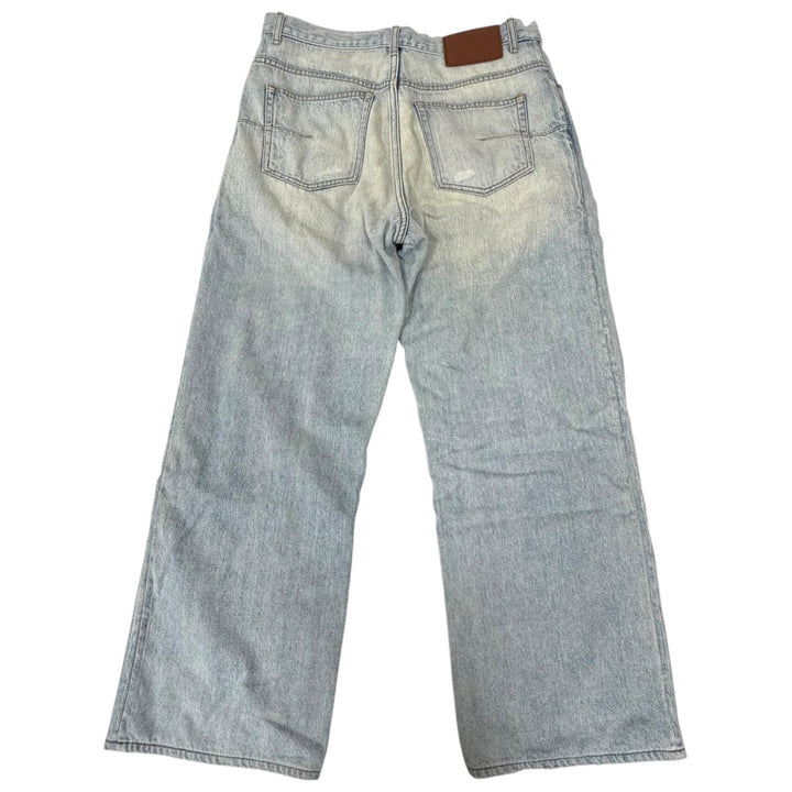 美品□DIOR ディオール オム 25SS 513D029A3002 ダメージ加工 ヘリテージ ボタンフライ デニムパンツ ライトブルー 28 日本製 正規品