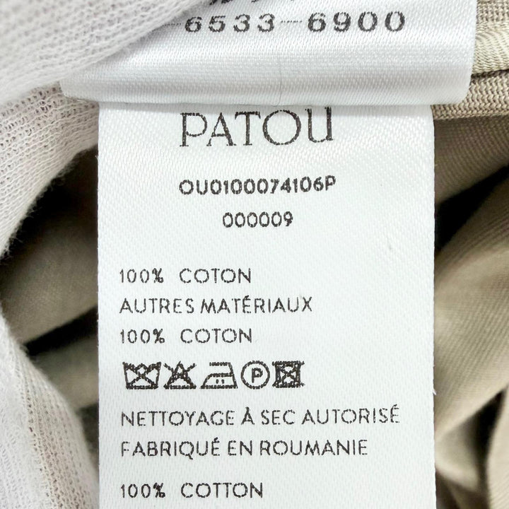 極美品△PATOU パトゥ OU0100074106P 長靴をはいた猫 オーガニックコットン100％ オーバーサイズパーカー コート ベージュ XS 正規品