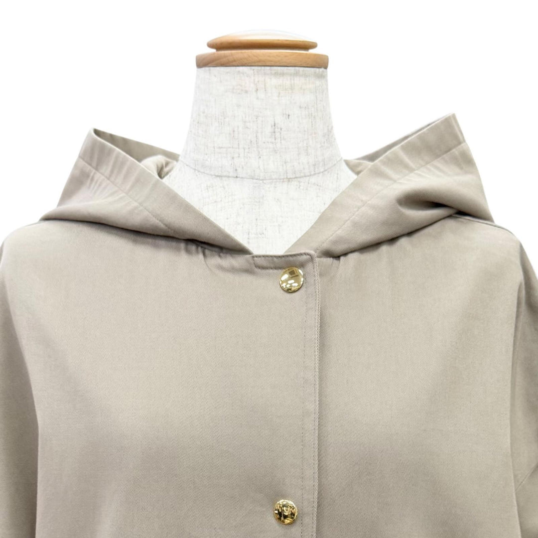 極美品△PATOU パトゥ OU0100074106P 長靴をはいた猫 オーガニックコットン100％ オーバーサイズパーカー コート ベージュ XS 正規品