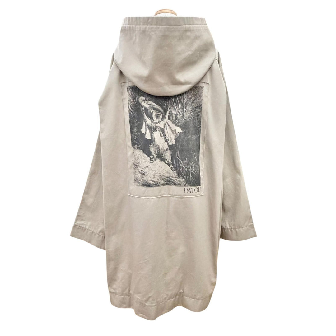 極美品△PATOU パトゥ OU0100074106P 長靴をはいた猫 オーガニックコットン100％ オーバーサイズパーカー コート ベージュ XS 正規品