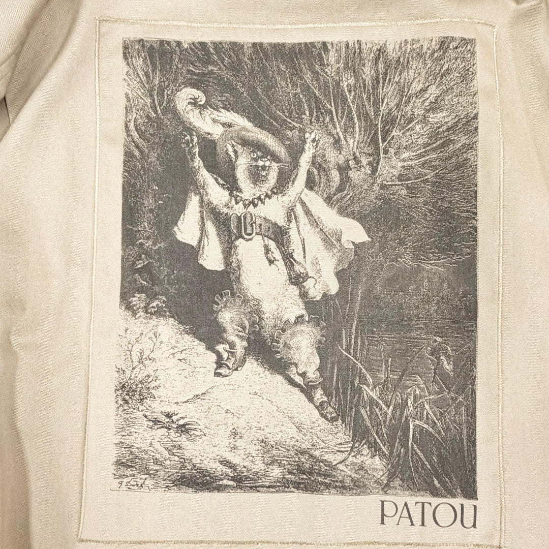 極美品△PATOU パトゥ OU0100074106P 長靴をはいた猫 オーガニックコットン100％ オーバーサイズパーカー コート ベージュ XS 正規品