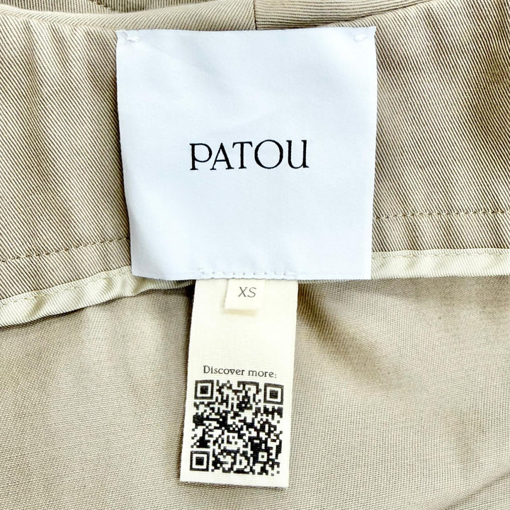 極美品△PATOU パトゥ OU0100074106P 長靴をはいた猫 オーガニックコットン100％ オーバーサイズパーカー コート ベージュ XS 正規品