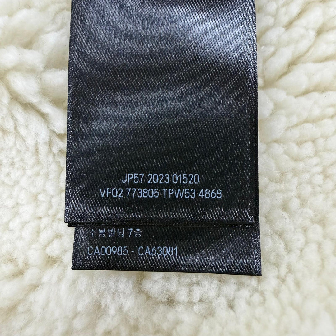 極美品▼BALENCIAGA バレンシアガ 2023年製 773805 DIY Metal Outline フーデッド 裏地ボア デニムジャケット インディゴ 1 正規品