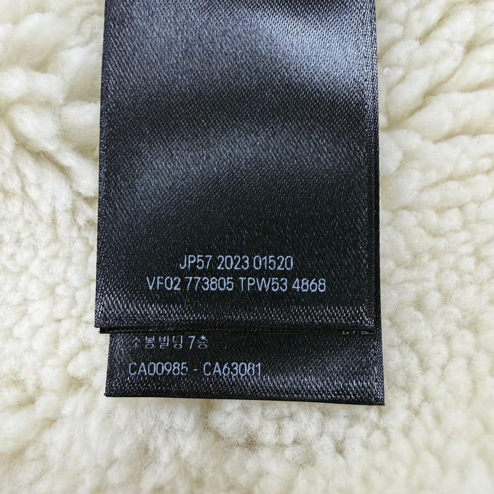 極美品▼BALENCIAGA バレンシアガ 2023年製 773805 DIY Metal Outline フーデッド 裏地ボア デニムジャケット インディゴ 1 正規品