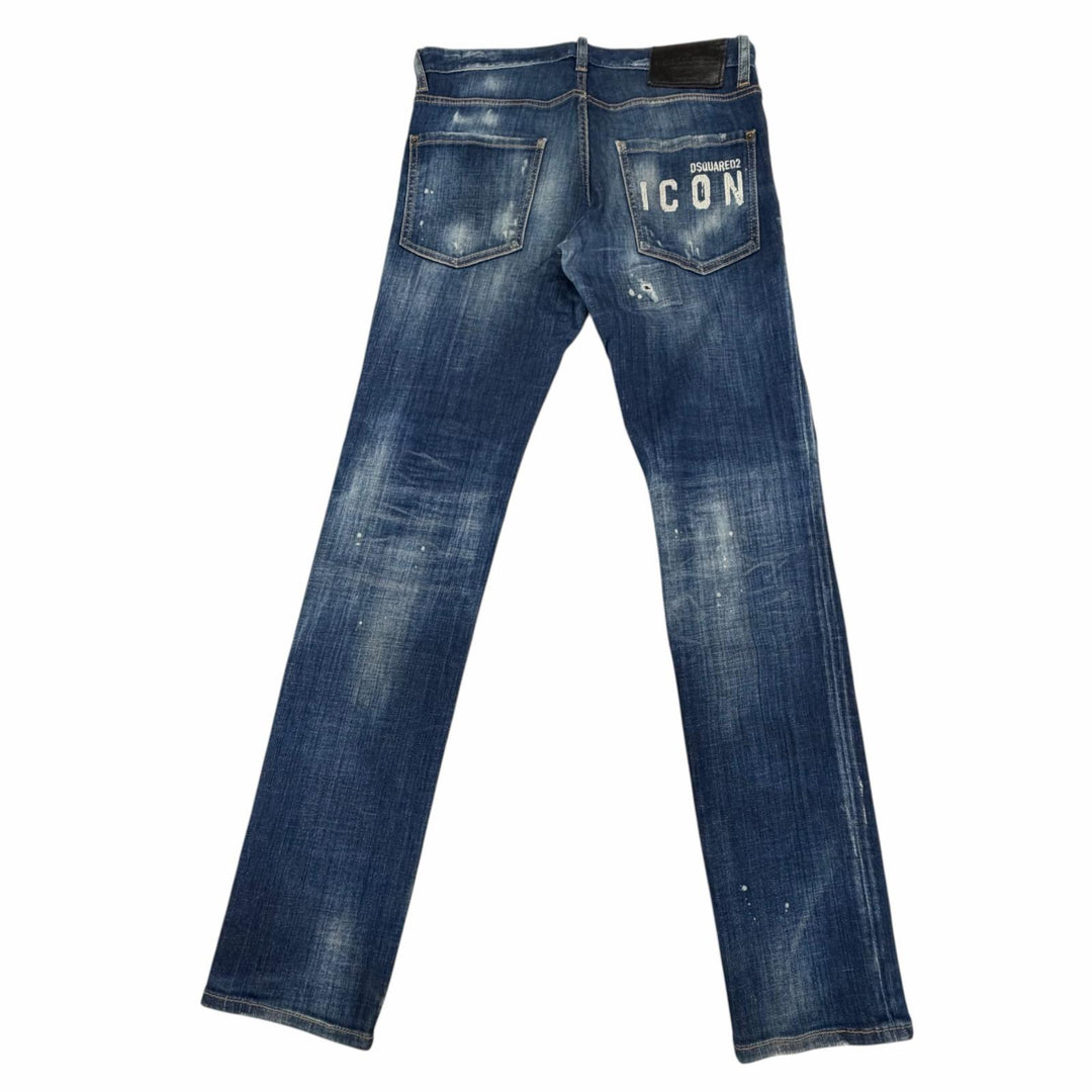 【ドンドン見直し】美品 ▼DSQUARED2 ディースクエアード 22SS S79LA0039 ICON COOL GUY JEAN ダメージ加工 デニムパンツ IT 46 正規品