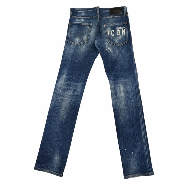 【ドンドン見直し】美品 ▼DSQUARED2 ディースクエアード 22SS S79LA0039 ICON COOL GUY JEAN ダメージ加工 デニムパンツ IT 46 正規品