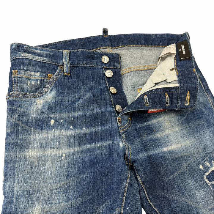 【ドンドン見直し】美品 ▼DSQUARED2 ディースクエアード 22SS S79LA0039 ICON COOL GUY JEAN ダメージ加工 デニムパンツ IT 46 正規品
