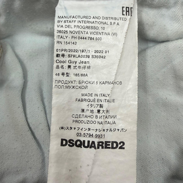 【ドンドン見直し】美品 ▼DSQUARED2 ディースクエアード 22SS S79LA0039 ICON COOL GUY JEAN ダメージ加工 デニムパンツ IT 46 正規品