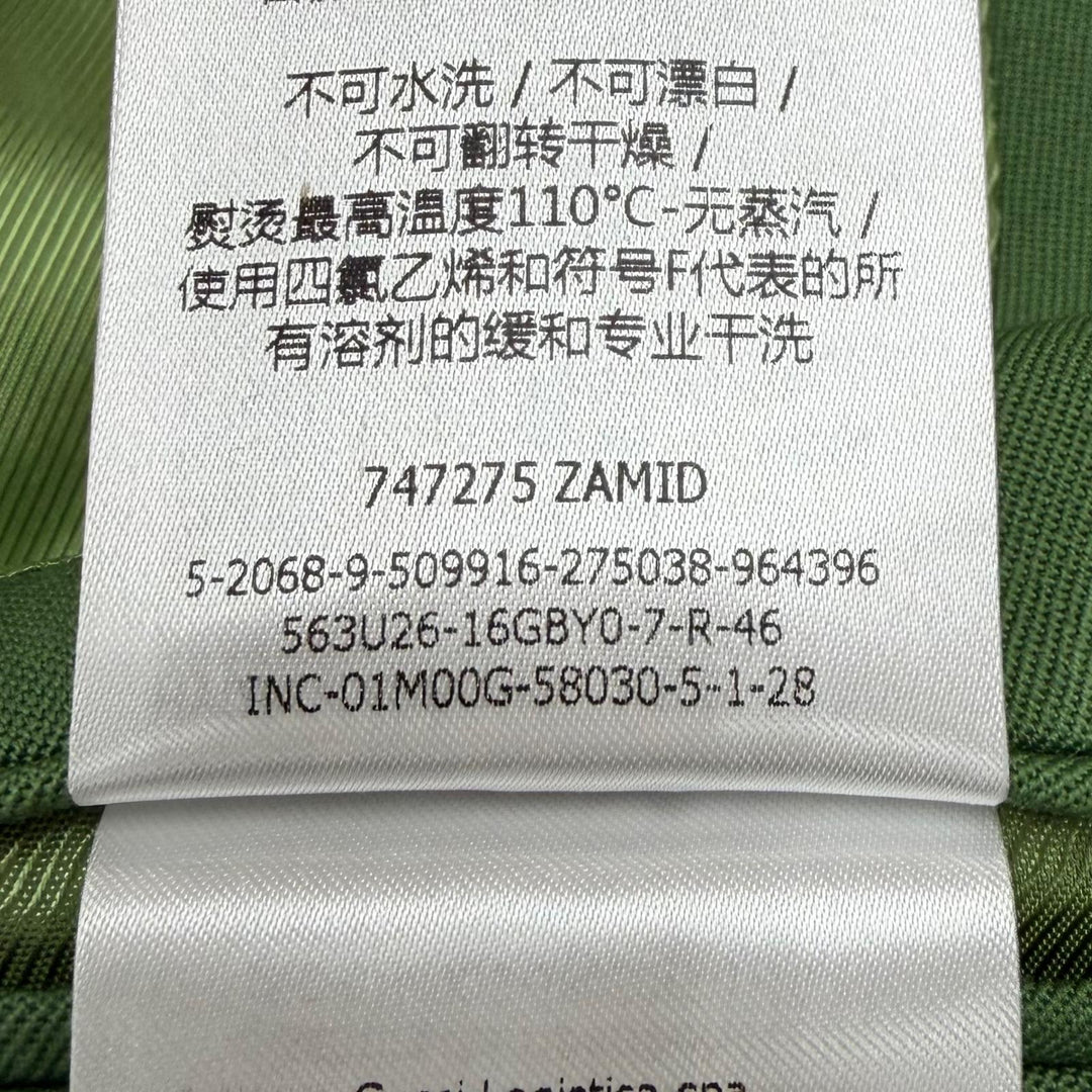 極美品▼GUCCI グッチ 23AW 747275 ウール ピークドラペル ダブルブレスト テーラードジャケット グリーン 46 イタリア製 正規品 メンズ