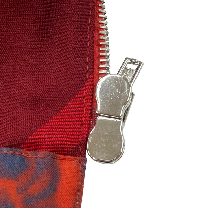 極美品▼BURBERRY バーバリー 8076689 ローズプリント 襟コーデュロイ ZIPUP フーデッド ジャケット レッド ブルー S 伊製 正規品 メンズ