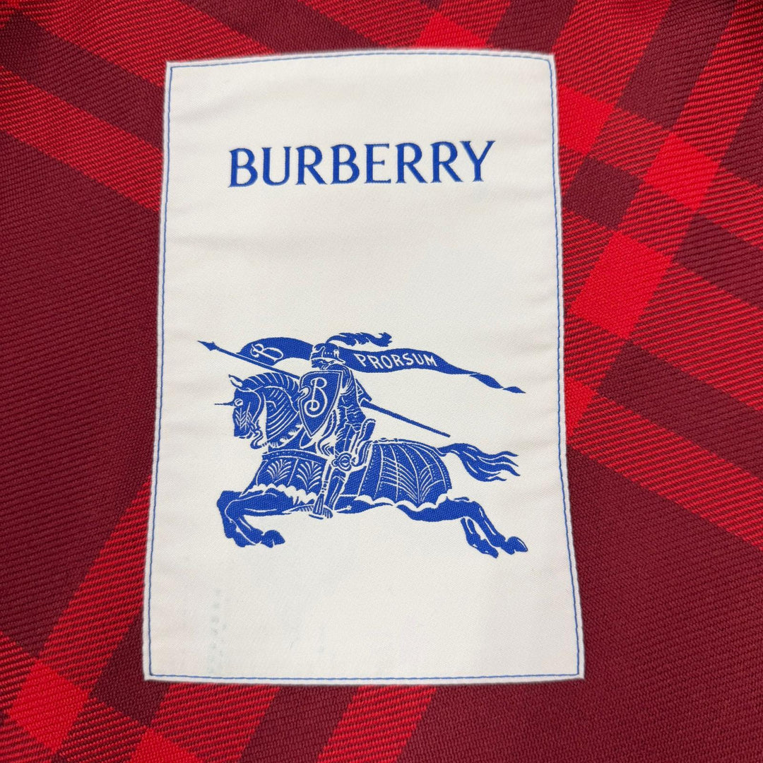 極美品▼BURBERRY バーバリー 8076689 ローズプリント 襟コーデュロイ ZIPUP フーデッド ジャケット レッド ブルー S 伊製 正規品 メンズ