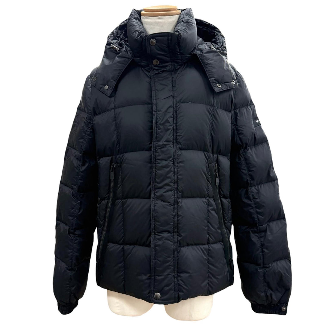 美品▼TATRAS タトラス 23AW MTAT23A4566 BOESIO ロゴワッペン フーデッド ジップアップ ダウンジャケット ブラック 3 正規品 メンズ